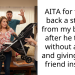 AITA for taking back a stroller from my brother after he took it without asking and giving it to a friend instead?