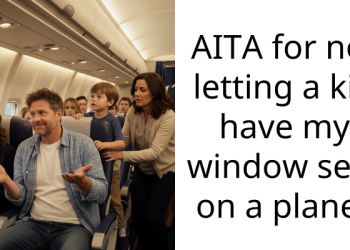 AITA for not letting a kid have my window seat on a plane?