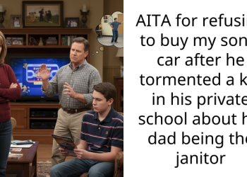 AITA for refusing to buy my son a car after he tormented a kid in his private school about his dad being the janitor