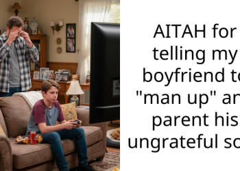 AITAH for telling my boyfriend to “man up” and parent his ungrateful son?