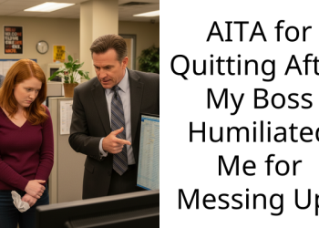 AITA for Quitting After My Boss Humiliated Me for Messing Up?