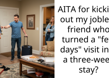 AITA for kicking out my jobless friend who turned a “few days” visit into a three-week stay?