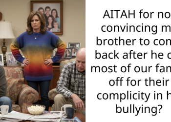 AITAH for not convincing my brother to come back after he cut most of our family off for their complicity in his bullying?