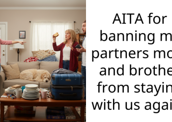 AITA for banning my partners mom and brother from staying with us again?