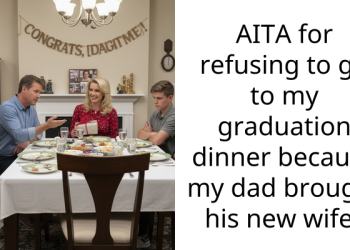 AITA for refusing to go to my graduation dinner because my dad brought his new wife?