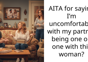 AITA for saying I’m uncomfortable with my partner being one on one with this woman?