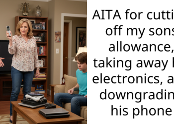 AITA for cutting off my sons allowance, taking away his electronics, and downgrading his phone