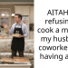 AITAH for refusing to cook a meal for my husbands coworker after having a baby