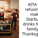 AITA for refusing to make Starbucks drinks for my family on Thanksgiving?