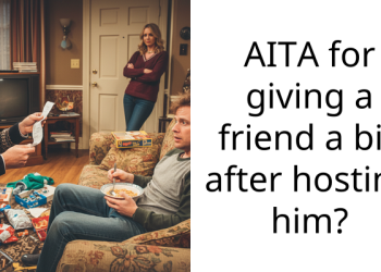 AITA for giving a friend a bill after hosting him?