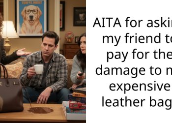 AITA for asking my friend to pay for the damage to my expensive leather bag?