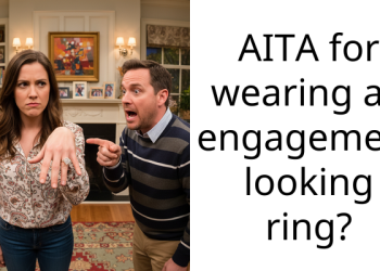 AITA for wearing an engagement looking ring?