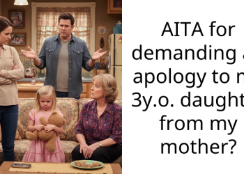 AITA for demanding an apology to my 3y.o. daughter from my mother?