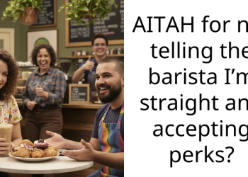AITAH for not telling the barista I’m straight and accepting perks?