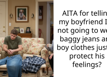 AITA for telling my boyfriend I’m not going to wear baggy jeans and boy clothes just to protect his feelings?