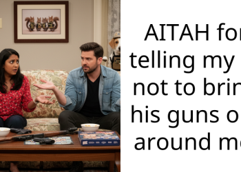 AITAH for telling my bf not to bring his guns out around me.
