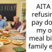 AITA for refusing to pay double my own meal bill at a family event?