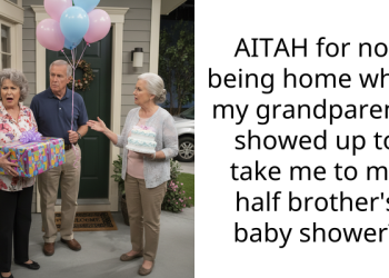 AITAH for not being home when my grandparents showed up to take me to my half brother’s baby shower?