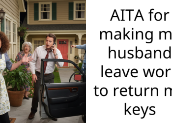 AITA for making my husband leave work to return my keys