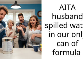 AITA husband spilled water in our only can of formula