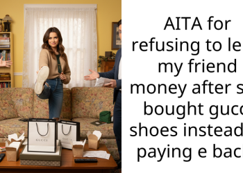 AITA for refusing to lend my friend money after she bought gucci shoes instead of paying e back?