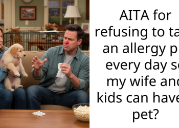 AITA for refusing to take an allergy pill every day so my wife and kids can have a pet?