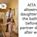 AITA for allowing my daughter to use the bathroom before my partner showers after work?