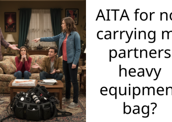 AITA for not carrying my partners heavy equipment bag?