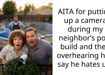 AITA for putting up a camera during my neighbor’s pool build and then overhearing him say he hates us?