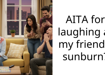 AITA for laughing at my friend’s sunburn?
