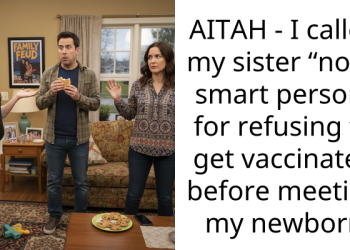 AITAH – I called my sister “not a smart person” for refusing to get vaccinated before meeting my newborn