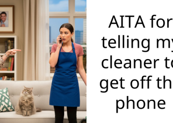 AITA for telling my cleaner to get off the phone