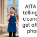 AITA for telling my cleaner to get off the phone