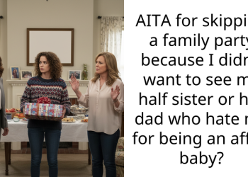 AITA for skipping a family party because I didn’t want to see my half sister or her dad who hate me for being an affair baby?