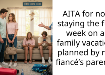 AITA for not staying the full week on a family vacation planned by my fiancé’s parents