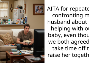AITA for repeatedly confronting my husband about not helping with our baby, even though we both agreed to take time off to raise her together?