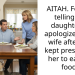 AITAH. For not telling my daughter to apologize to my wife after she kept pressuring her to eat her food?
