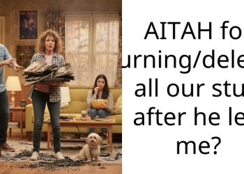 AITAH for burning/deleting all our stuff after he left me?