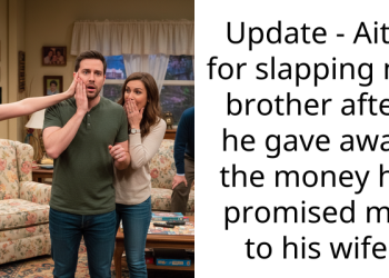 Update – Aita for slapping my brother after he gave away the money he promised me to his wife
