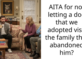 AITA for not letting a dog that we adopted visit the family that abandoned him?