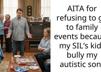 AITA for refusing to go to family events because my SIL’s kids bully my autistic son?