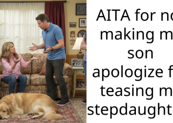 AITA for not making my son apologize for teasing my stepdaughter?