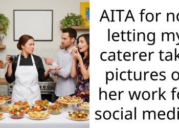 AITA for not letting my caterer take pictures of her work for social media?