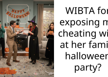 WIBTA for exposing my cheating wife at her family halloween party?