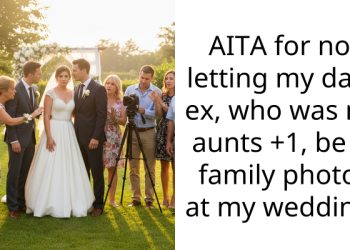 AITA for not letting my dads ex, who was my aunts +1, be in family photos at my wedding?
