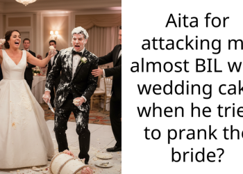 Aita for attacking my almost BIL with wedding cake when he tried to prank the bride?