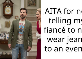AITA for not telling my fiancé to not wear jeans to an event?