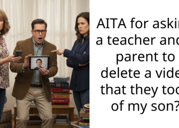 AITA for asking a teacher and a parent to delete a video that they took of my son?