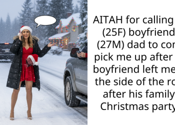 AITAH for calling my (25F) boyfriend’s (27M) dad to come pick me up after my boyfriend left me on the side of the road after his family’s Christmas party?