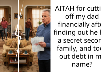 AITAH for cutting off my dad financially after finding out he has a secret second family, and took out debt in my name?